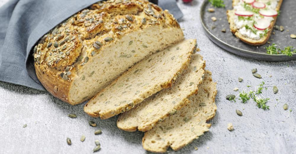 Sourdough textures sliced bread